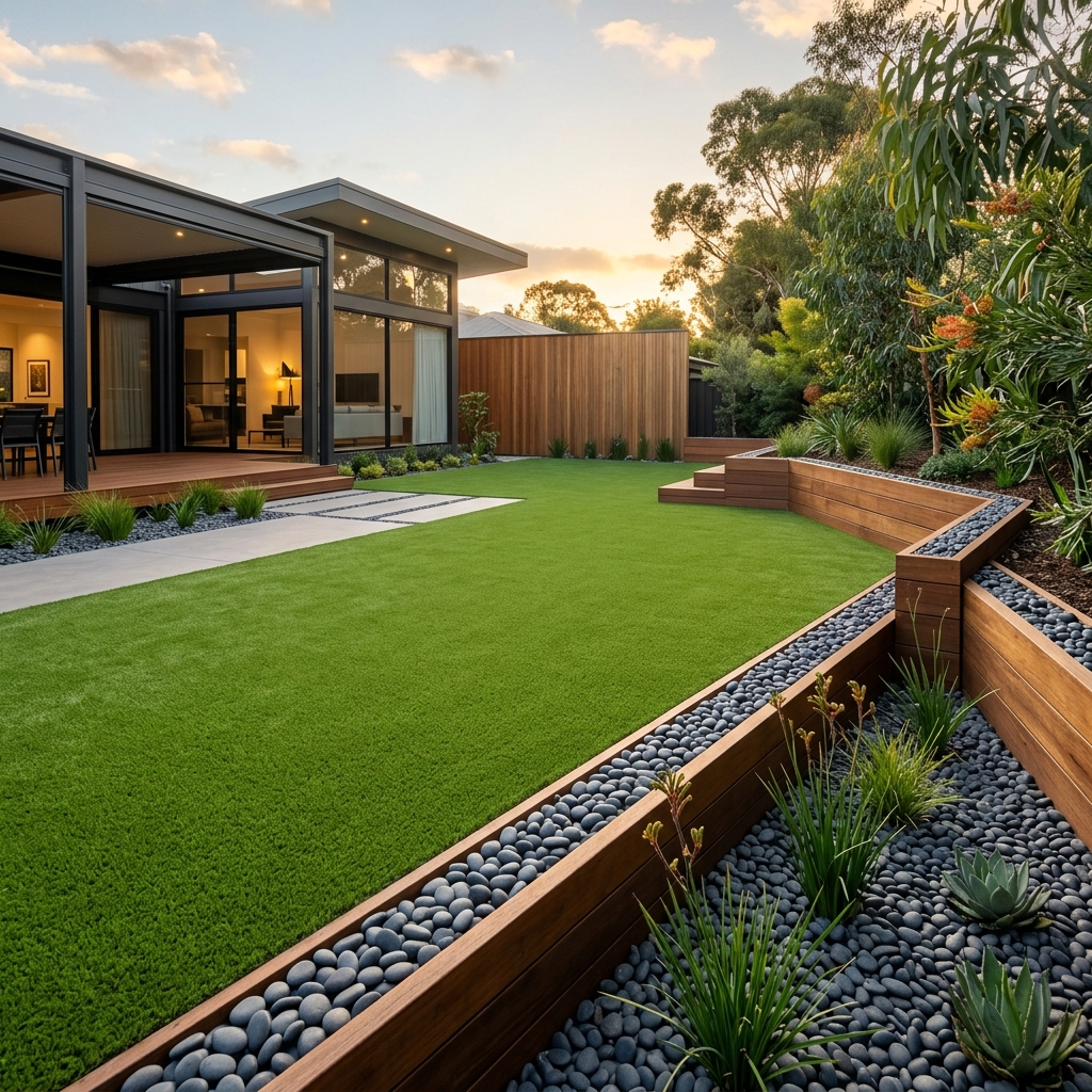 Premium synthetic grass installation